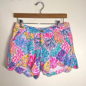 Lilly Pulitzer Buttercup Knit Shorts in multi splashdance print size 2